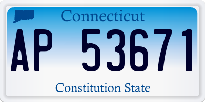 CT license plate AP53671