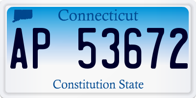 CT license plate AP53672