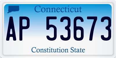 CT license plate AP53673