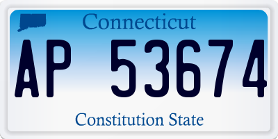 CT license plate AP53674