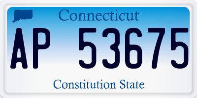 CT license plate AP53675