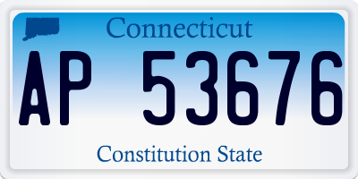 CT license plate AP53676