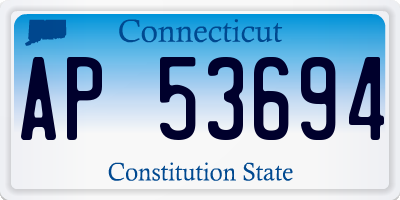 CT license plate AP53694