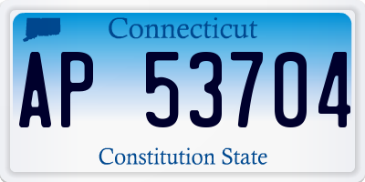 CT license plate AP53704