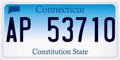 CT license plate AP53710