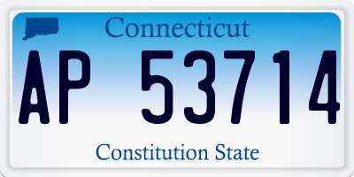 CT license plate AP53714