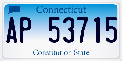 CT license plate AP53715