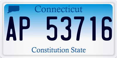 CT license plate AP53716