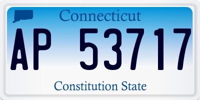 CT license plate AP53717