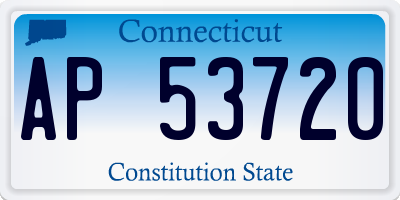 CT license plate AP53720