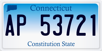 CT license plate AP53721