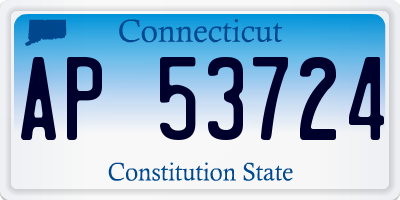 CT license plate AP53724