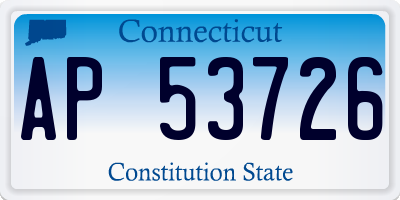 CT license plate AP53726