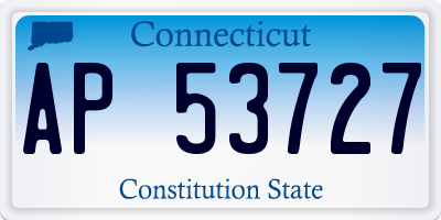 CT license plate AP53727
