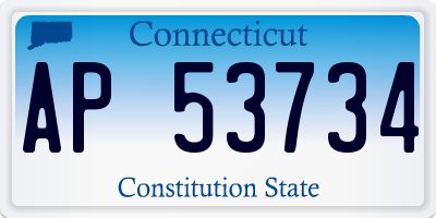 CT license plate AP53734