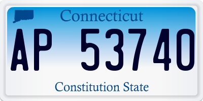 CT license plate AP53740