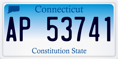 CT license plate AP53741