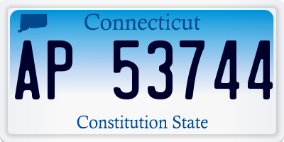 CT license plate AP53744