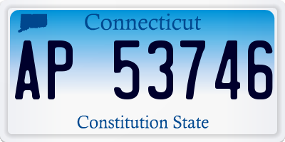 CT license plate AP53746