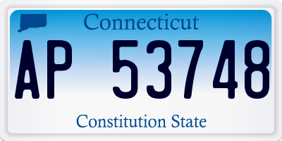 CT license plate AP53748