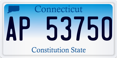 CT license plate AP53750