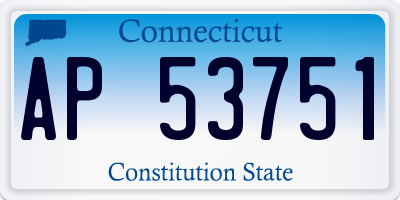 CT license plate AP53751