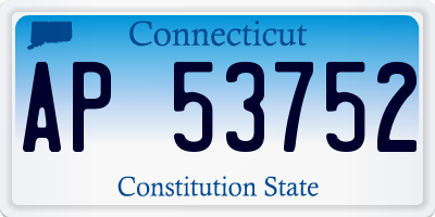 CT license plate AP53752