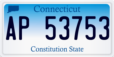 CT license plate AP53753