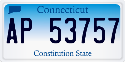 CT license plate AP53757