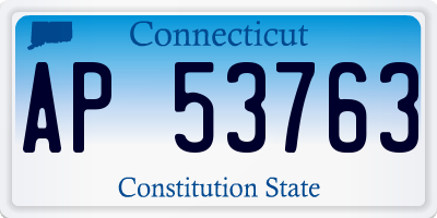 CT license plate AP53763