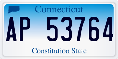CT license plate AP53764