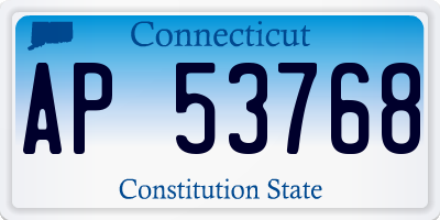 CT license plate AP53768