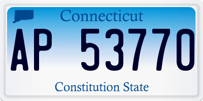 CT license plate AP53770