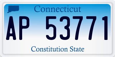 CT license plate AP53771