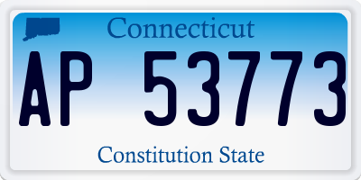CT license plate AP53773