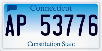 CT license plate AP53776