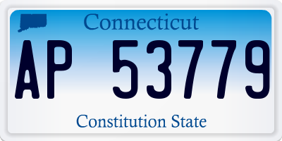 CT license plate AP53779