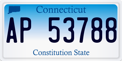 CT license plate AP53788