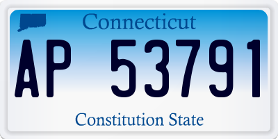 CT license plate AP53791