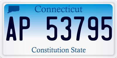 CT license plate AP53795