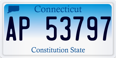 CT license plate AP53797