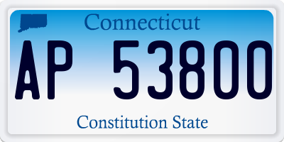 CT license plate AP53800