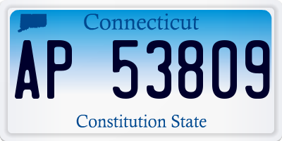 CT license plate AP53809