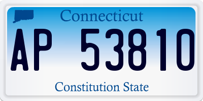 CT license plate AP53810