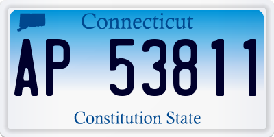CT license plate AP53811