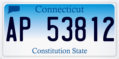 CT license plate AP53812