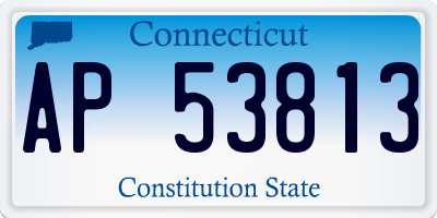 CT license plate AP53813
