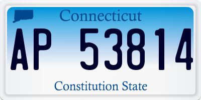 CT license plate AP53814