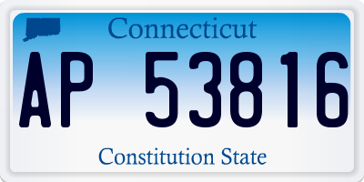 CT license plate AP53816