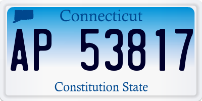 CT license plate AP53817